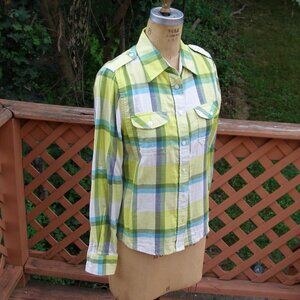NEW size M 6-8 COASTAL brand Cotton flannel Buttondown shirt